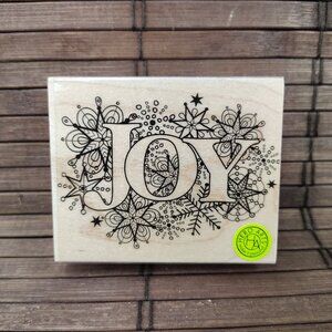 Hero Arts Joy Burst Christmas Rubber Stamp Winter Snowflakes Stars 2017 USA